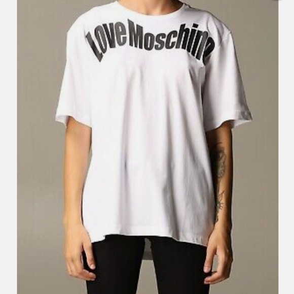 New Moschino Wavey Logo Men's T-Shirt NWT 48 IT - Picture 1 of 12